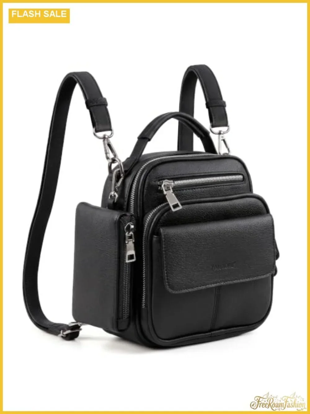 Mini PU Leather Backpack Purse for Women - RFID Blocking Daypack